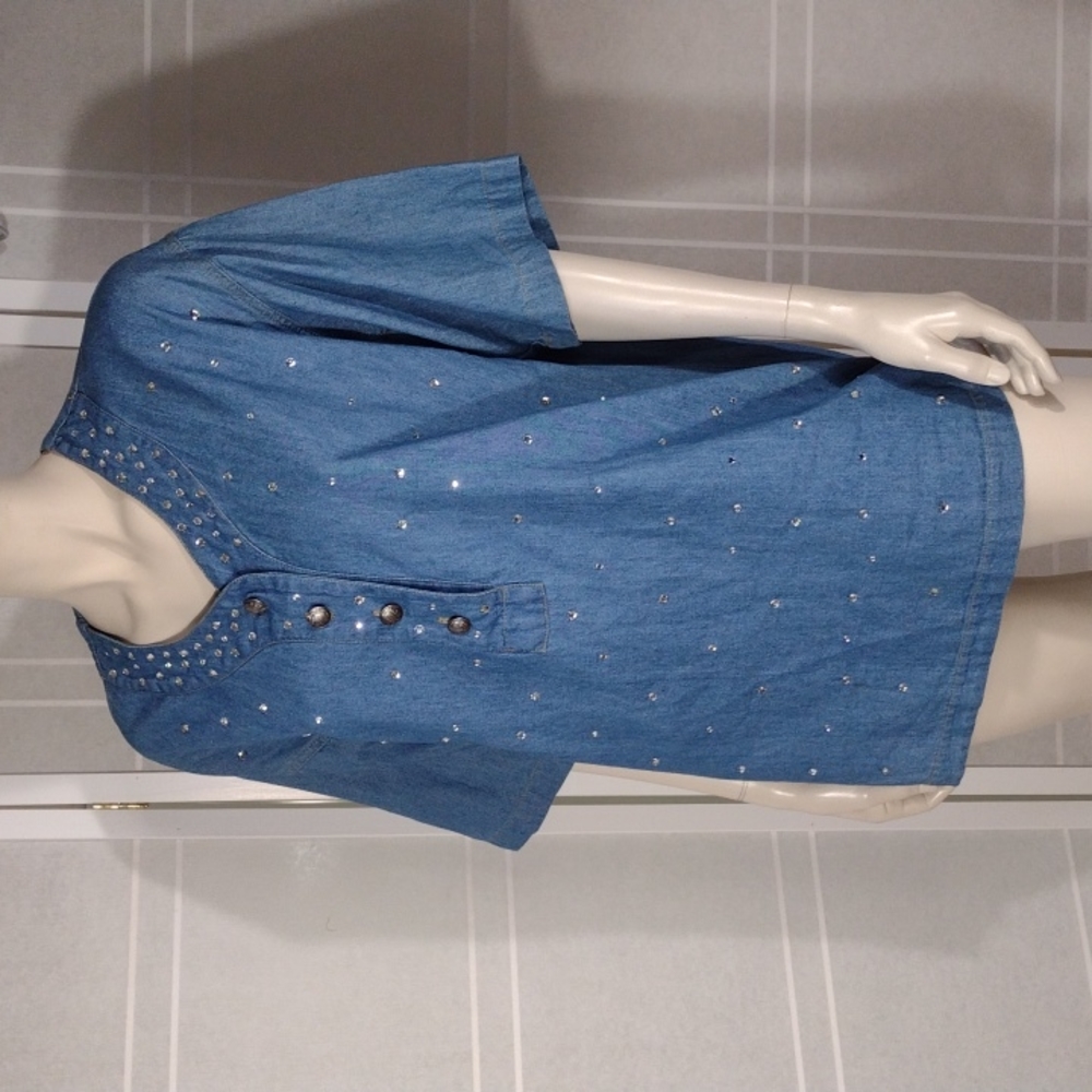 Marshall Rousso denim with bling top M